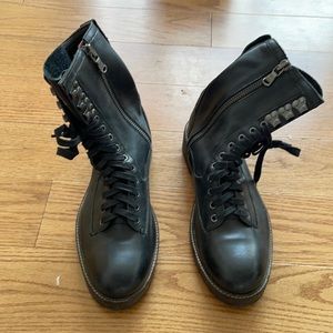 John Varvatos Star USA Side Combat Boots